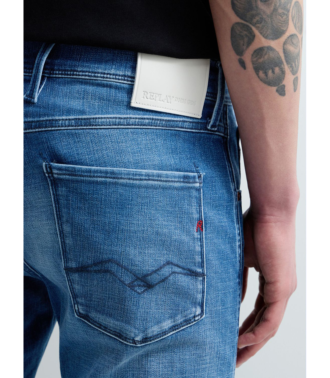 スリムフィットANBASS Hyperflex Matrix ストレッチデニム 詳細画像 ブルー 7